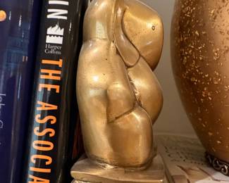 Brass The Thinker Figurine Bookend