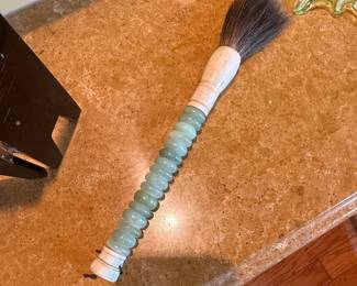 Chinese Jade Bead Calligraphy Brush