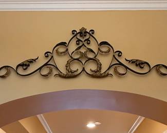 Wrought Iron Scroll Archway Decor with Acanthus Leaf Accents