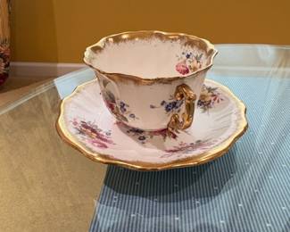 Vintage Hammersley Lady Patricia Floral Teacup and Saucer Set