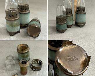 More views of the antique Chinese opium lamps made in Hong Kong