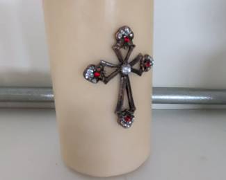 Decorative Cross Candle Pin Accent