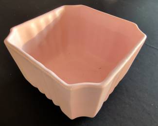 Pink Art Deco Ceramic Planter Bowl by Upco
