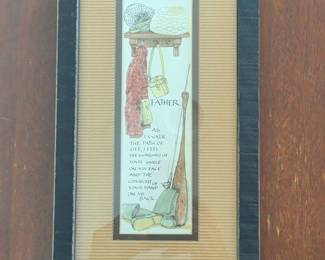 Framed "Father" Poem Print