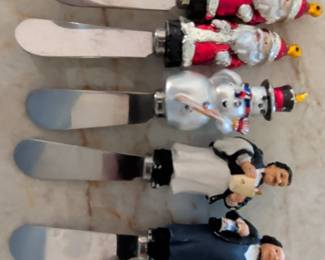 Boston Warehouse Christmas Cheese Spreaders Set