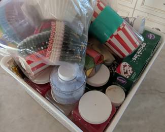 Wilton Baking Supplies Lot (Cupcake Liners, Sprinkles, Edible Glitter)
