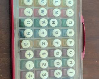 Vintage Cutting Edge Alphabet & Number Embossing Tool Set with Case
