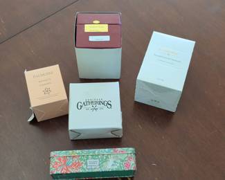 Collection of Scented Candles and William Morris Tin