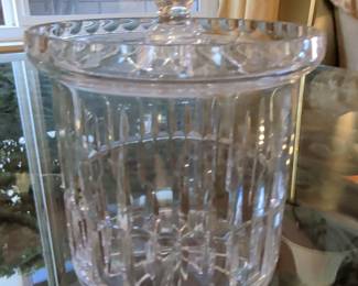 Cut Crystal Biscuit Jar with Lid