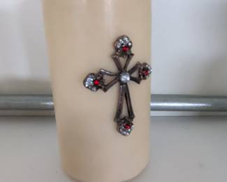 Decorative Cross Candle Pin Accent