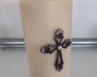 Decorative Cross Candle Pin Accent