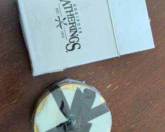 Godinger Marble Coasters with Gold Edge
