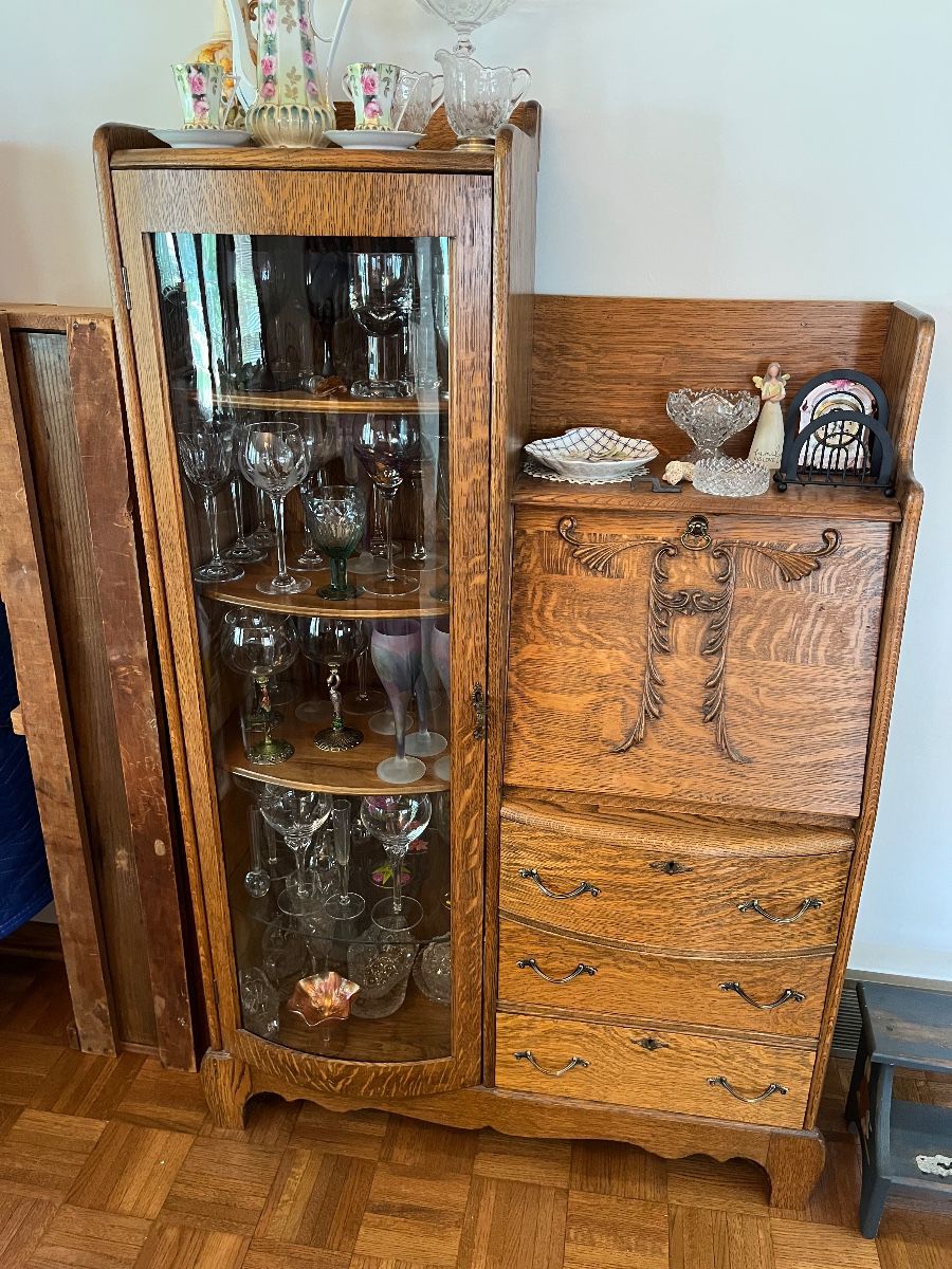 Antique side-by-side secretary/bookcase.