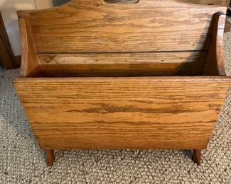 Oak magazine rack.