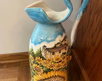 Large ceramic water pitcher.