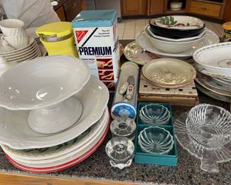 Kitchen full of quality cookware, dinnerware, and more.