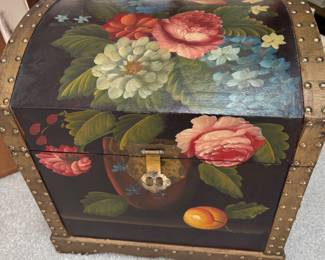 Vintage hand-painted wooden chest.