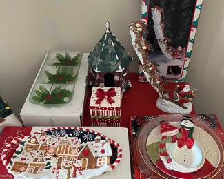 Nice selection of holiday decor, including a large selection of Christmas.