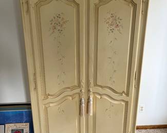 Ethan Allen French country painted armoire/wardrobe.