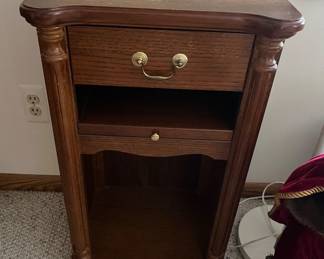 Nightstand by Butler featuring a single drawer and a lower open shelf.