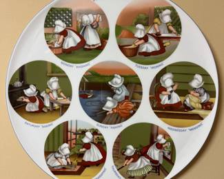 Royal Bayreuth "Sunbonnet Babies" decorative plate.