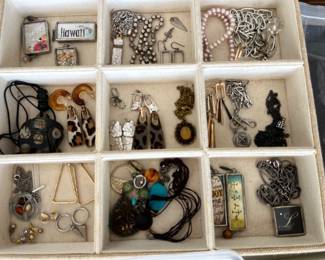 Collection of costume jewelry to be sold, many pieces signed.