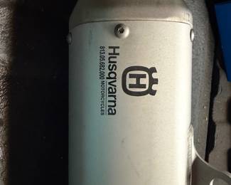 Husqvarna motorcycle exhaust muffler, identified by part number 813.05.682.000