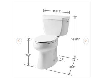 Comps on Highline Complete Solution 2-Piece 1.1 or 1.6 GPF Dual Flush Elongated Toilet in White, Seat Included