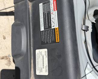 Murray branded 22-inch cut lawn mower equipped with a Briggs & Stratton E550 engine