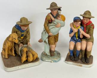 BSA BOY SCOUTS FIGURINES NORMAN ROCKWELL