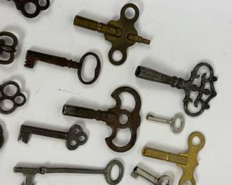SKELETON KEYS BARREL KEYS CLOCK WINDING KEYS