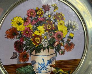 US HISTORICAL SOCIETY STAINED GLASS PLATE JEAN EVE