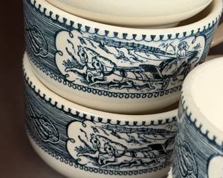 CURRIER & IVES DINNERWARE BY ROYAL CHINA USA