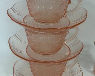 ASSORTED PINK DEPRESSION GLASS ANCHOR HOCKING