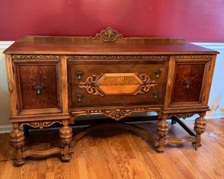 JACOBEAN STYLE SIDEBOARD BUFFET W 2 DRAWERS