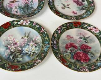 LENA LIU PORCELAIN HUMMINGBIRD TREASURY COLL PLATE