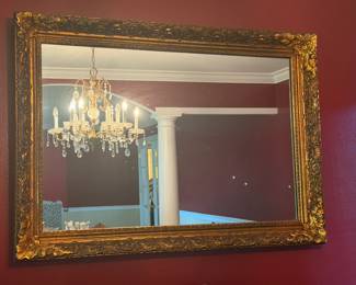 VINTAGE BASSETT MIRROR CO MIRROR W ORNATE FRAME