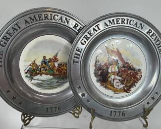 PEWTER BICENTENNIAL COLLECTOR PLATES