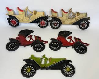VINTAGE MIDWEST CAST ALUMINUM CARS WALL DECOR