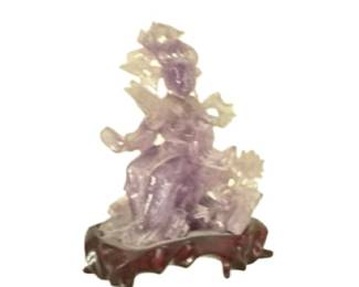 Antique Chinese Carved Amethyst