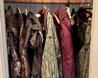 Closets of hunting jackets / gear 
