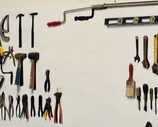 Neatly organized plethora of work shop tools 