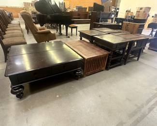 Wooden tables