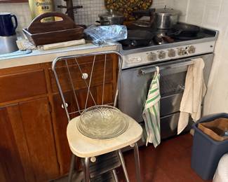 Vintage step stool, kitchen chair