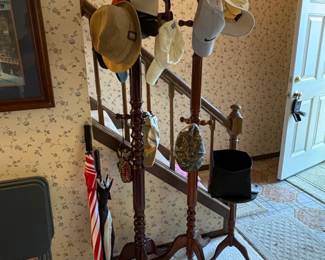 Wooden Coat Rack with Umbrella Stand