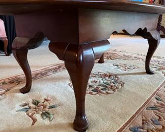 Queen Anne Style Mahogany Oval Coffee Table third image