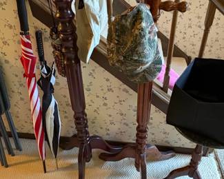 Wooden Coat Rack with Umbrella Stand second image