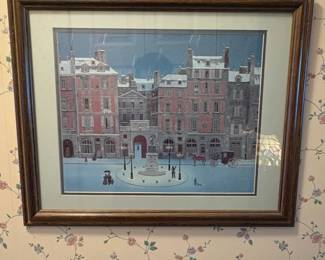 Michel Delacroix Paris Street Scene Print
