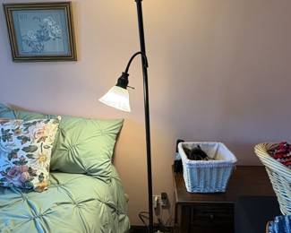Lalia Home Torchiere Floor Lamp with Reading Light