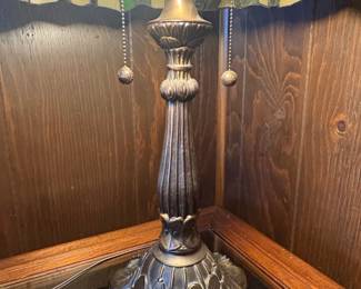 Dragonfly and Floral Tiffany Style Stained Glass Table Lamp second image